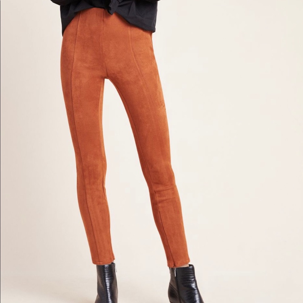 Faux suede leggings